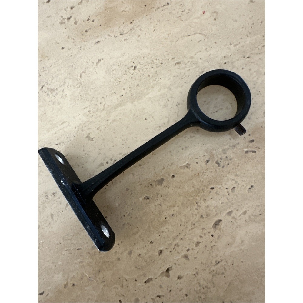 Curtain Rod Bracket, One Pc Faux Wood Color Aluminum Alloy Curtain Rod Holder